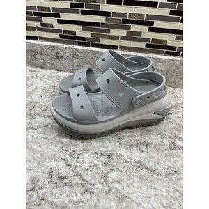 CROCS Women's UNISEX MEGA CRUSH SANDAL Men's 10/Wo 12 Elephant Gray PLATFORM